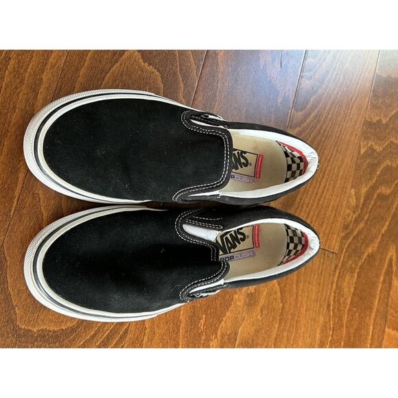 Vans Low-Top Trainers Asher Black Black Mens 7 Slip On Sneakers - Picture 4 of 7